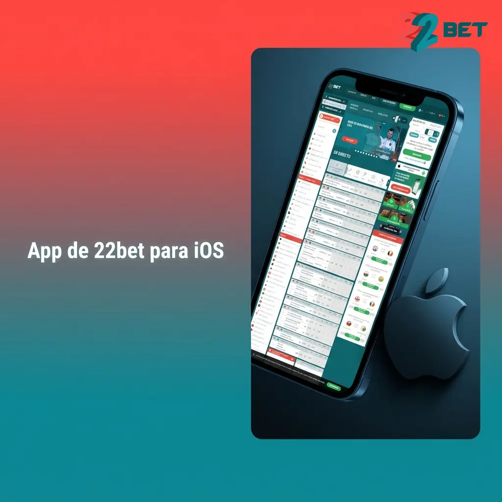Aplicación móvil 22bet para iOS disponible en iPhone e iPad con apuestas deportivas y casino completo